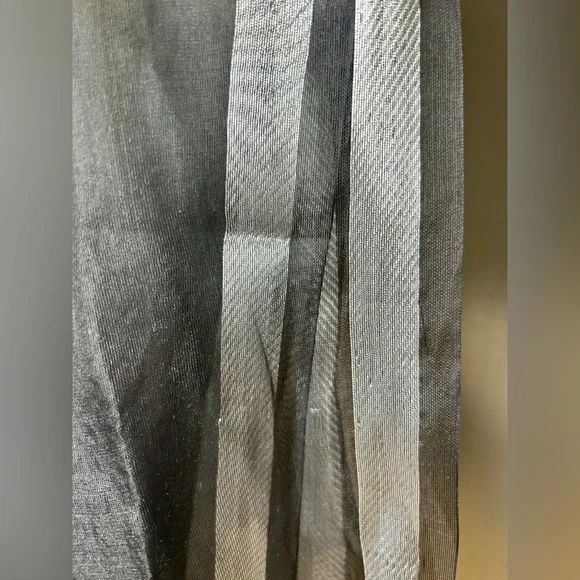 Tanner Silk Sheer Shawl Wrap Metallic Trim 80” Evening Scarf